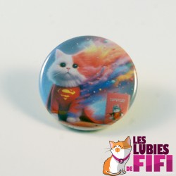 Badge chat :  Chat Roux en Costume de Batman