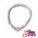 Bracelet : inspiration Marie des aristochats en perles Heishi pastel 