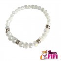 Bracelet Perles à Facettes Blanc – Pureté et éclat intemporel